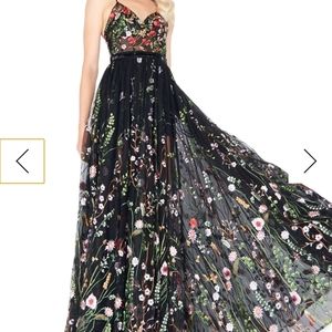 Mac Duggal Embroidered Gown